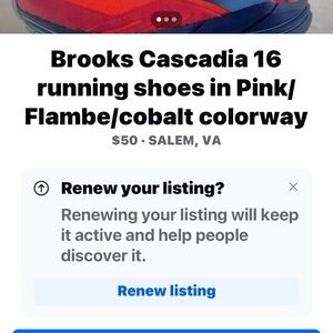 Brooks Cascadia 16 Running Shoes - Pink/Red with Blue Accents